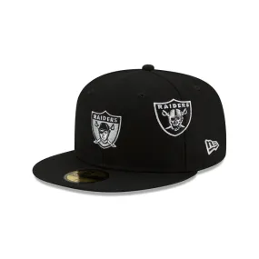 Las Vegas Raiders Fitted Hat - Black NFL 59FIFTY Men's