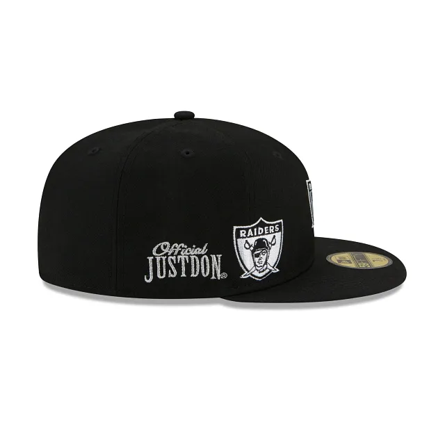 Las Vegas Raiders Fitted Hat - Black NFL 59FIFTY Men's