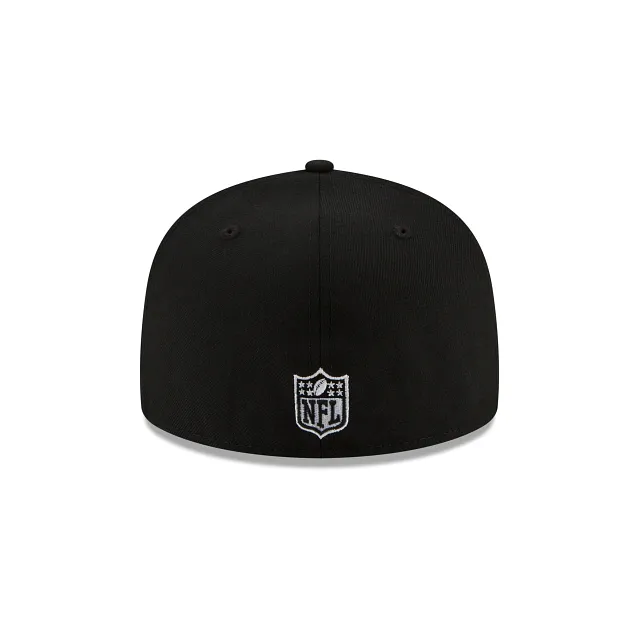 Las Vegas Raiders Fitted Hat - Black NFL 59FIFTY Men's