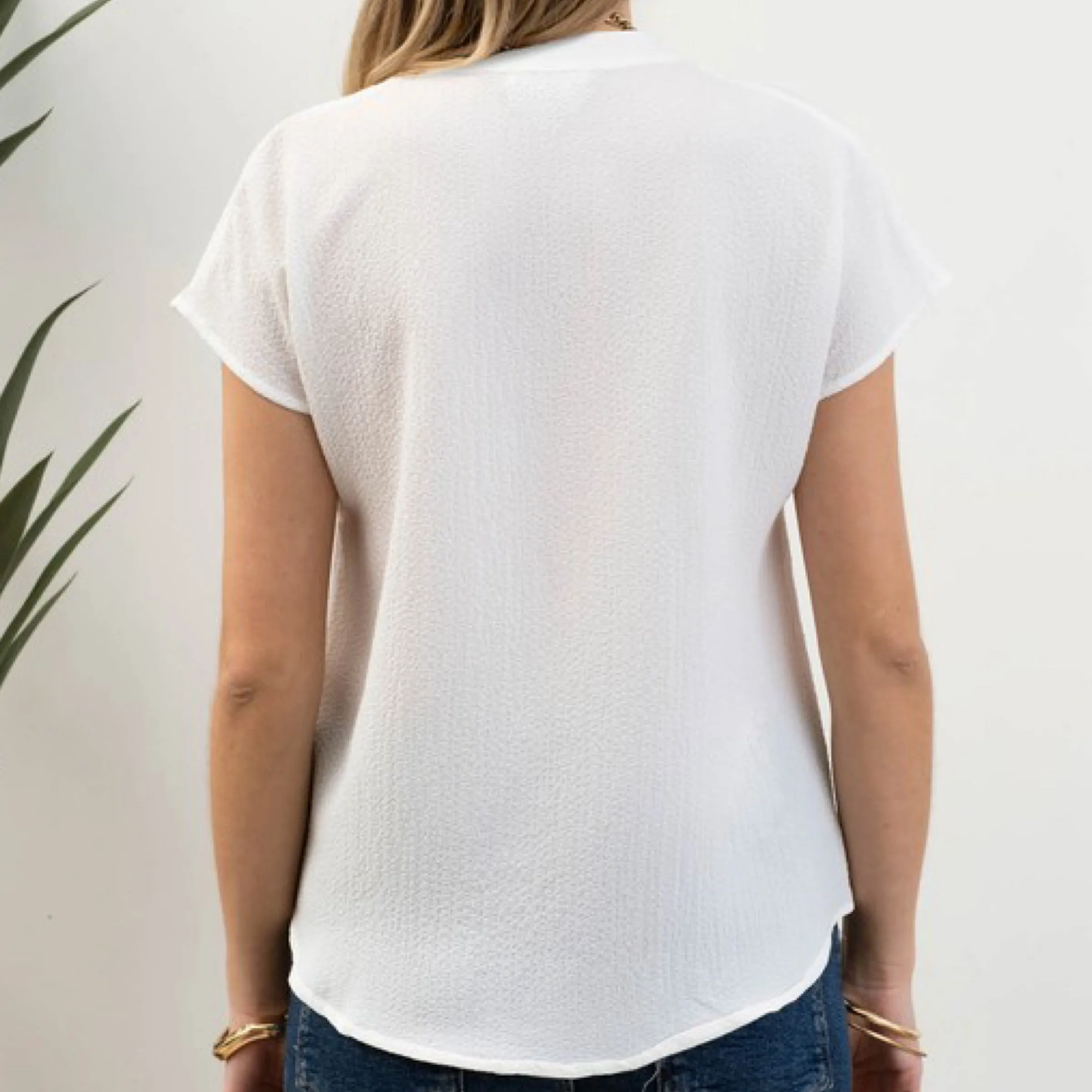 Let’s Make Plans Lightweight Top White