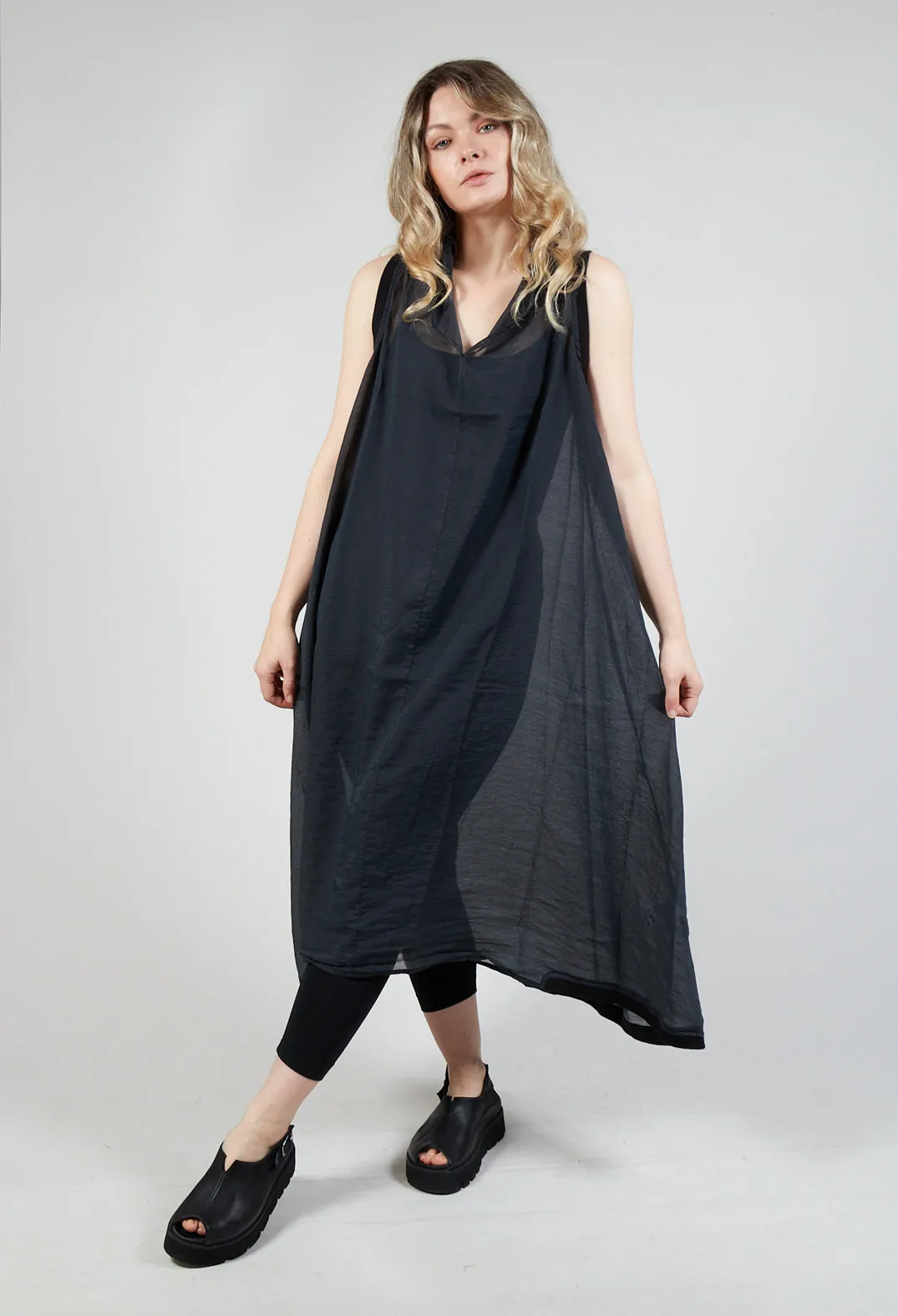 Lightweight Sleeveless Dress in Black