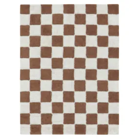 Lorena Canals Chef Kitchen Tiles Washable Rug Toffee Brown