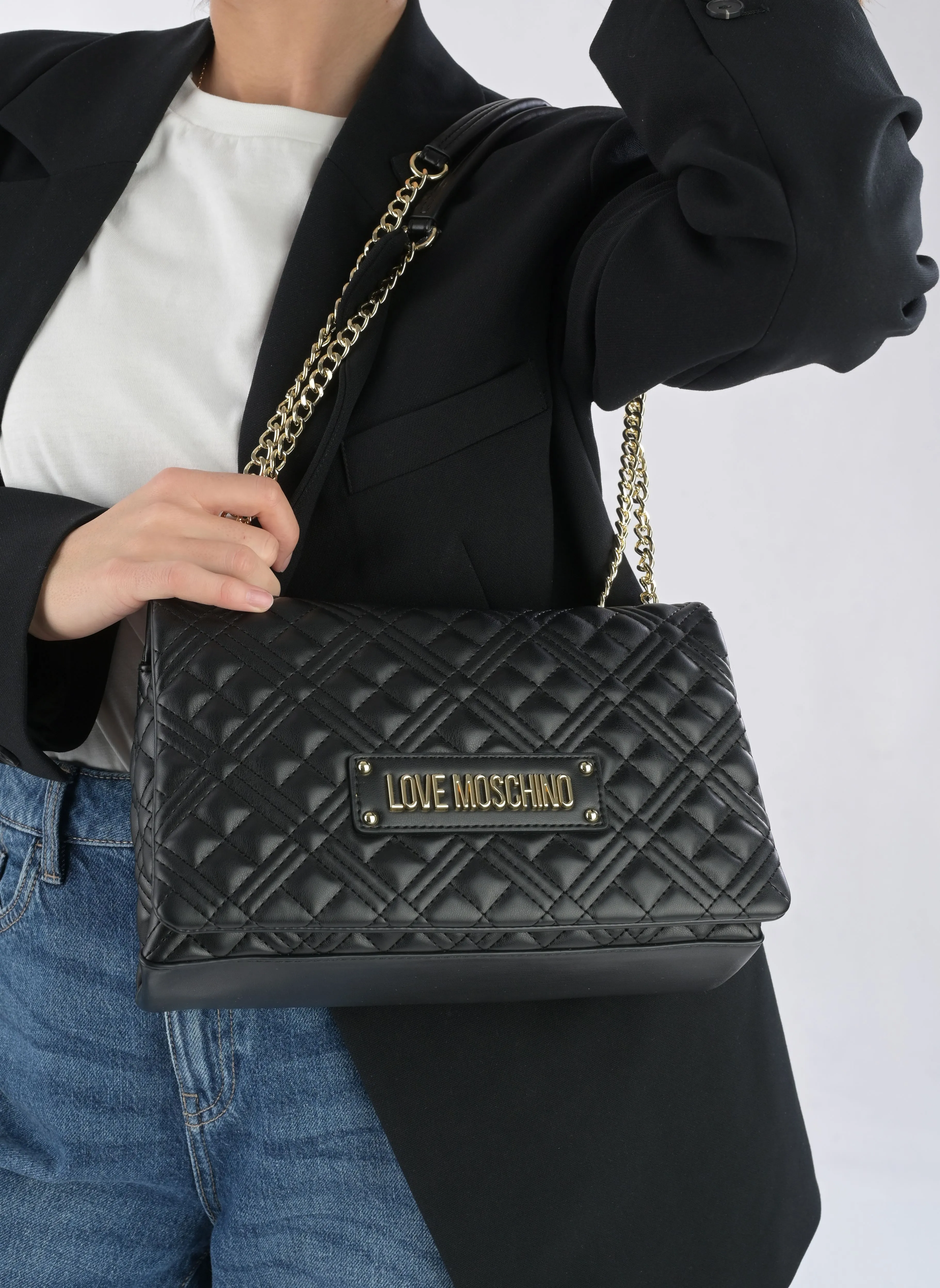 Love MoschinoQuilted Bag JC4230PP0I - Nero