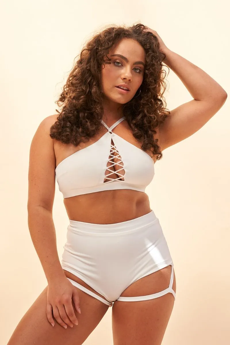 Lunalae Kylie White Seamless Top