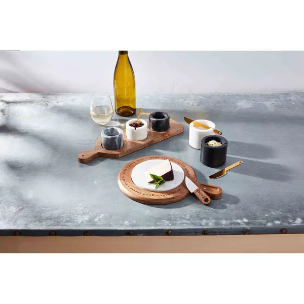 MARBLE INSET CHEESE BOARD SET