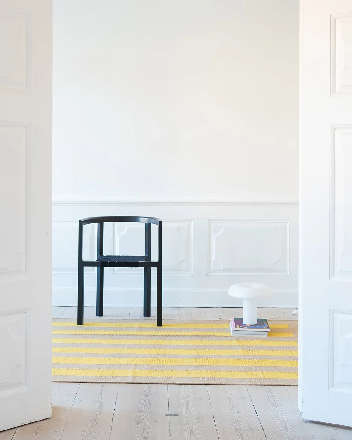 Matias Moellenbach Jute Rug Yellow Stripes