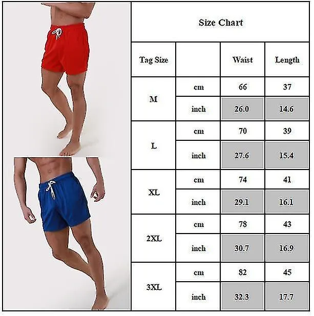 Men's Plain Quick Dry Activewear Workout Running Shorts With Pockets Short Pants Black