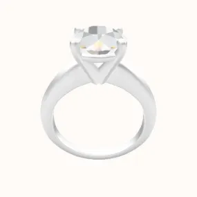 Modern Knife Edge Engagement Ring With High Set Four Prong Head