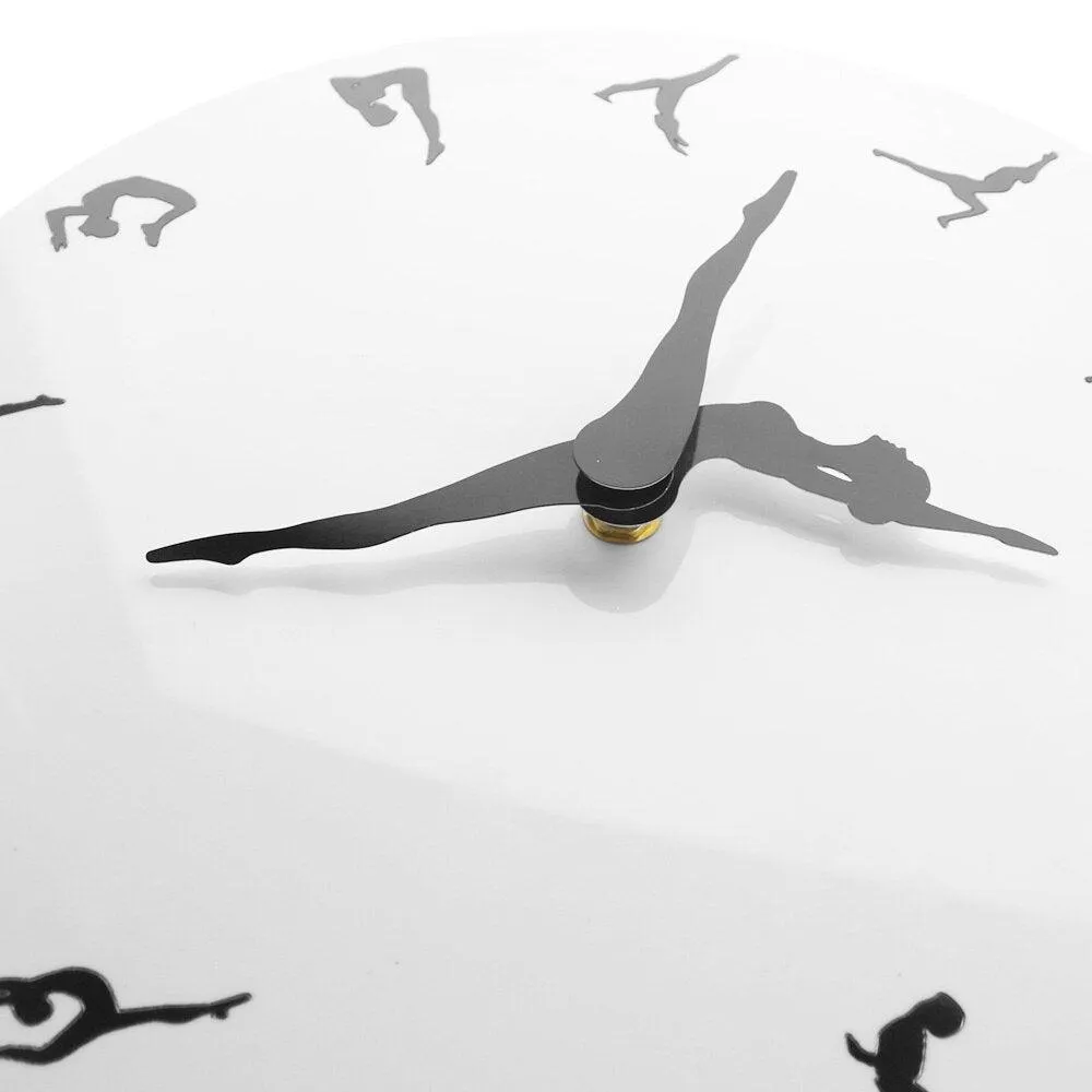 Modern Yoga Postures Wall Clock