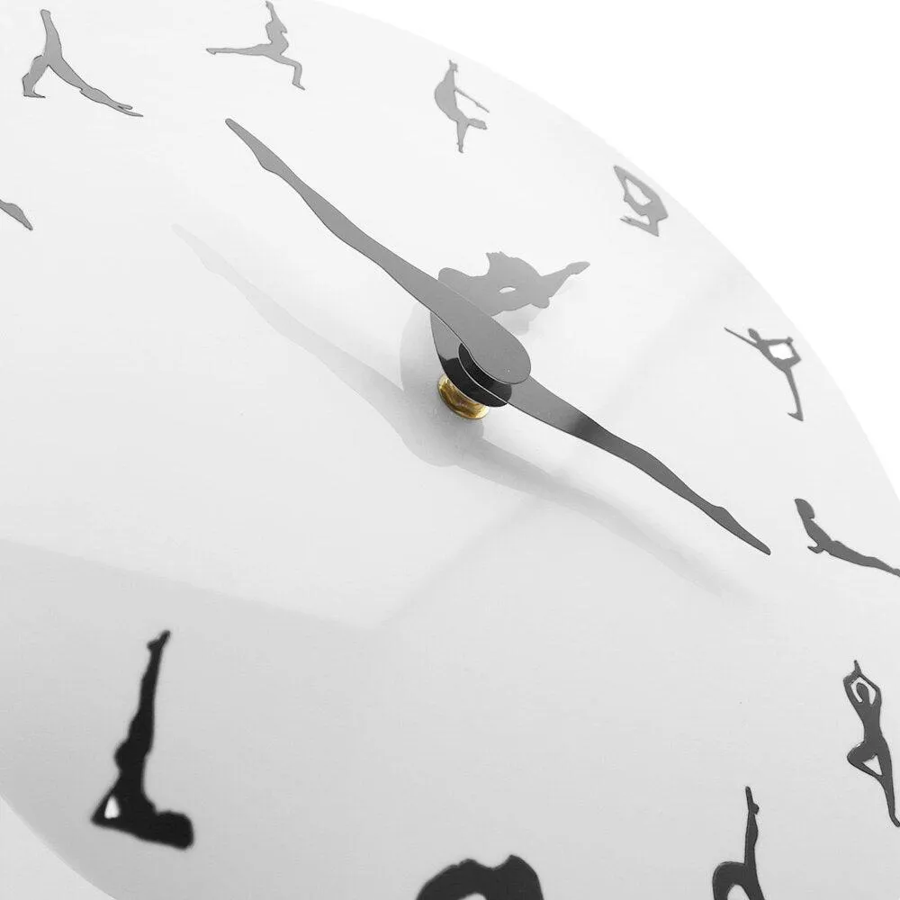 Modern Yoga Postures Wall Clock