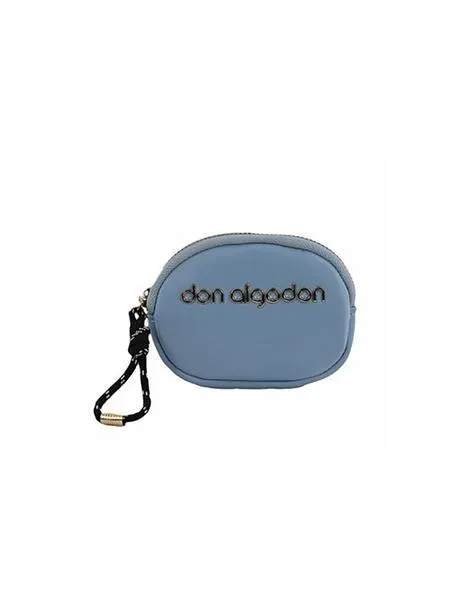 monedero don algodÓn oval small nude azul