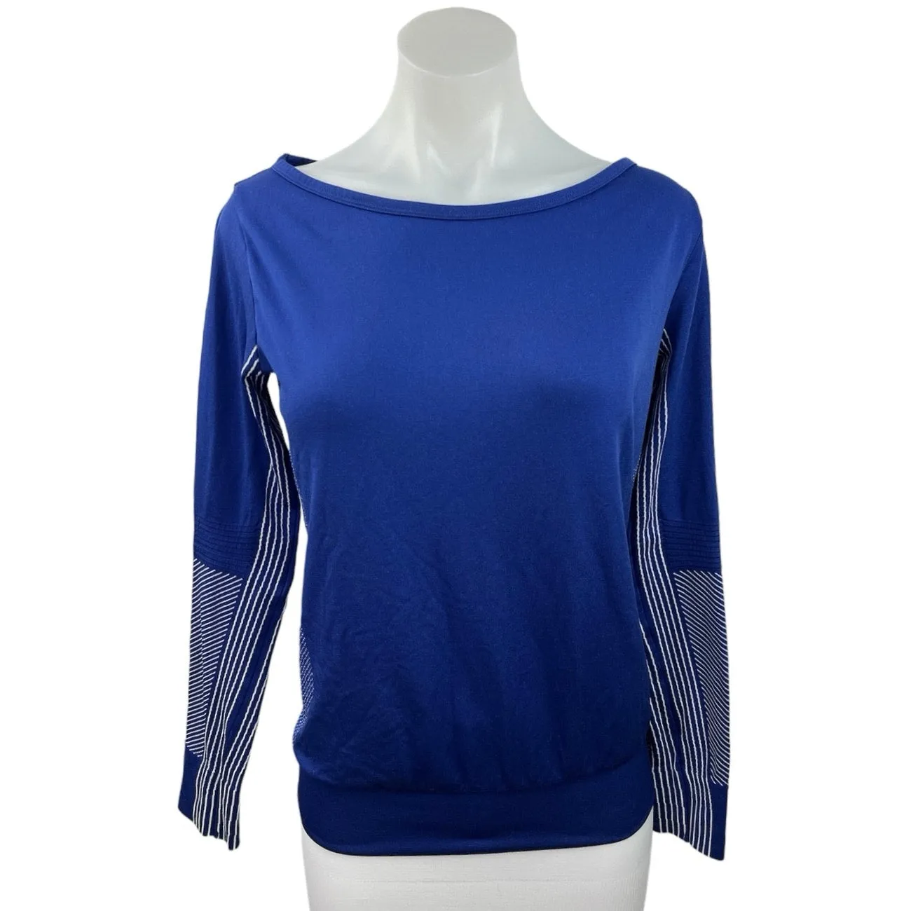 Nike Dri Fit Stay Cool Blue Crew Neck Long Sleeve Performance Activewear Shirt S