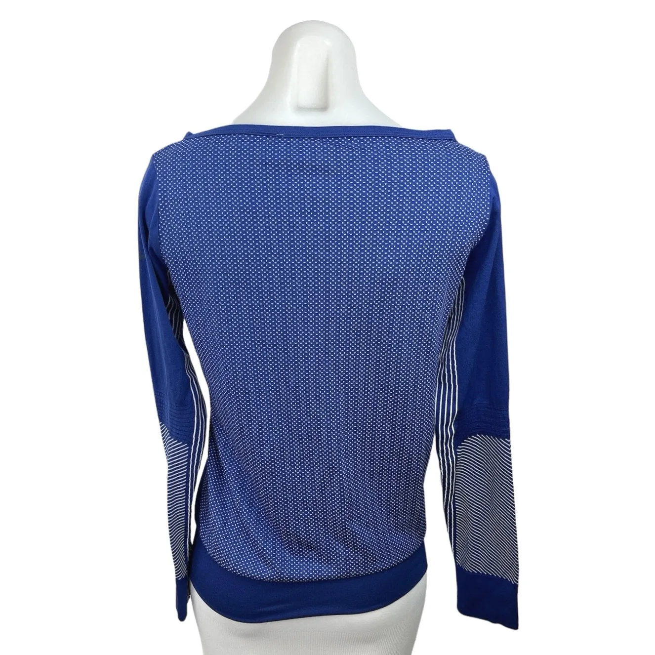 Nike Dri Fit Stay Cool Blue Crew Neck Long Sleeve Performance Activewear Shirt S