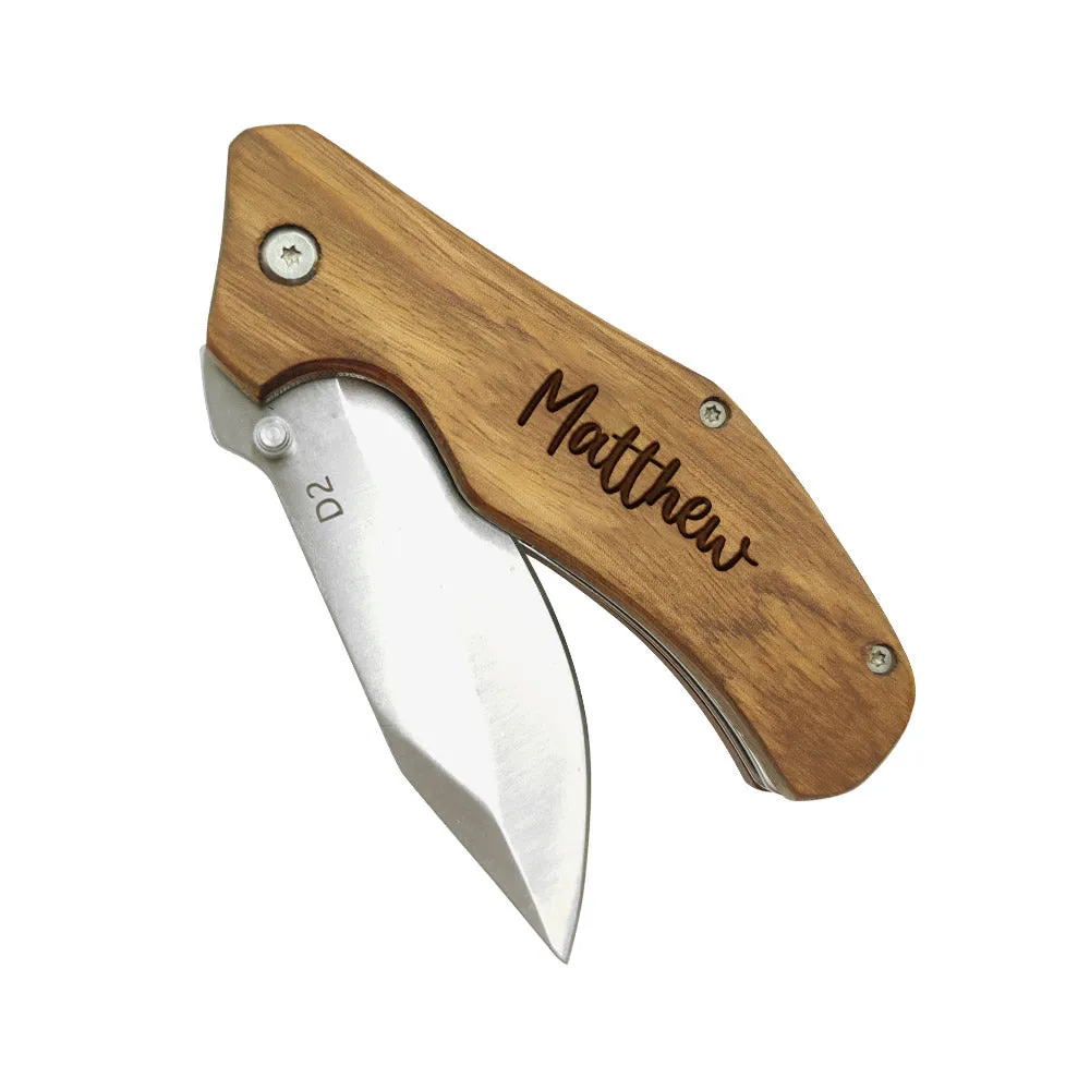 Personalized Engrave Name Pocket Knife Custom Folding Knives Gifts for Father's Day