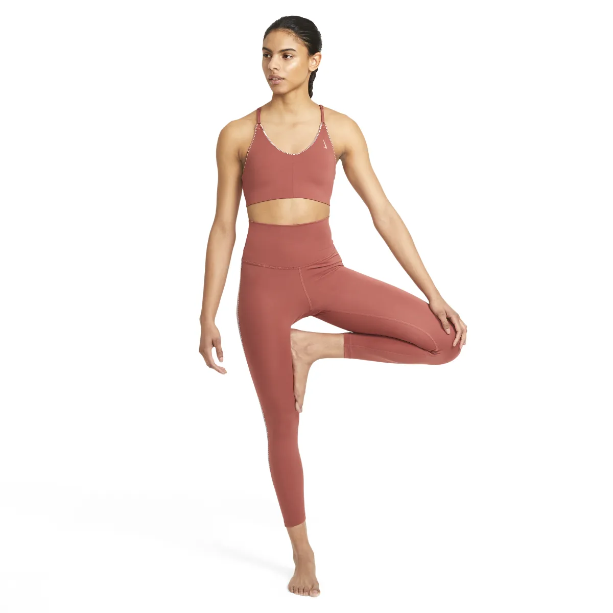 Peto Entrenamiento Mujer Nike Yoga Indy Crochet Burdeo