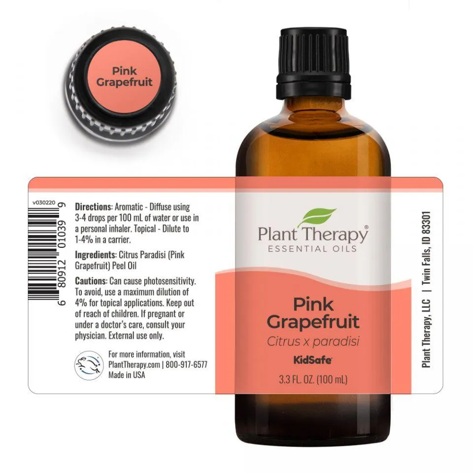 Plant Therapy Grapefruit Pink Essential Oil