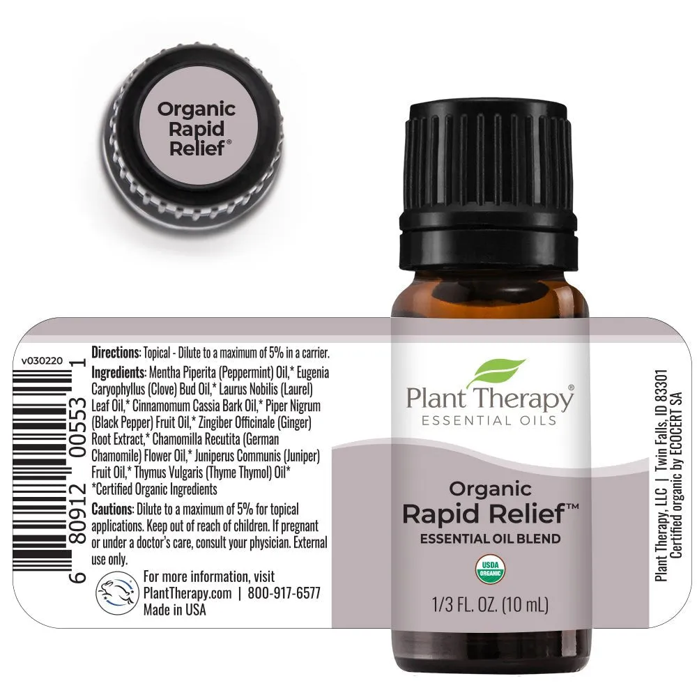 Plant Therapy Rapid Relief Organic Essential Oil Blend