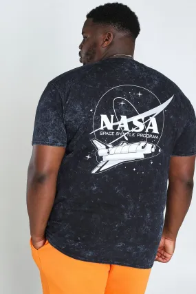 Plus Size NASA Acid Wash License T-Shirt