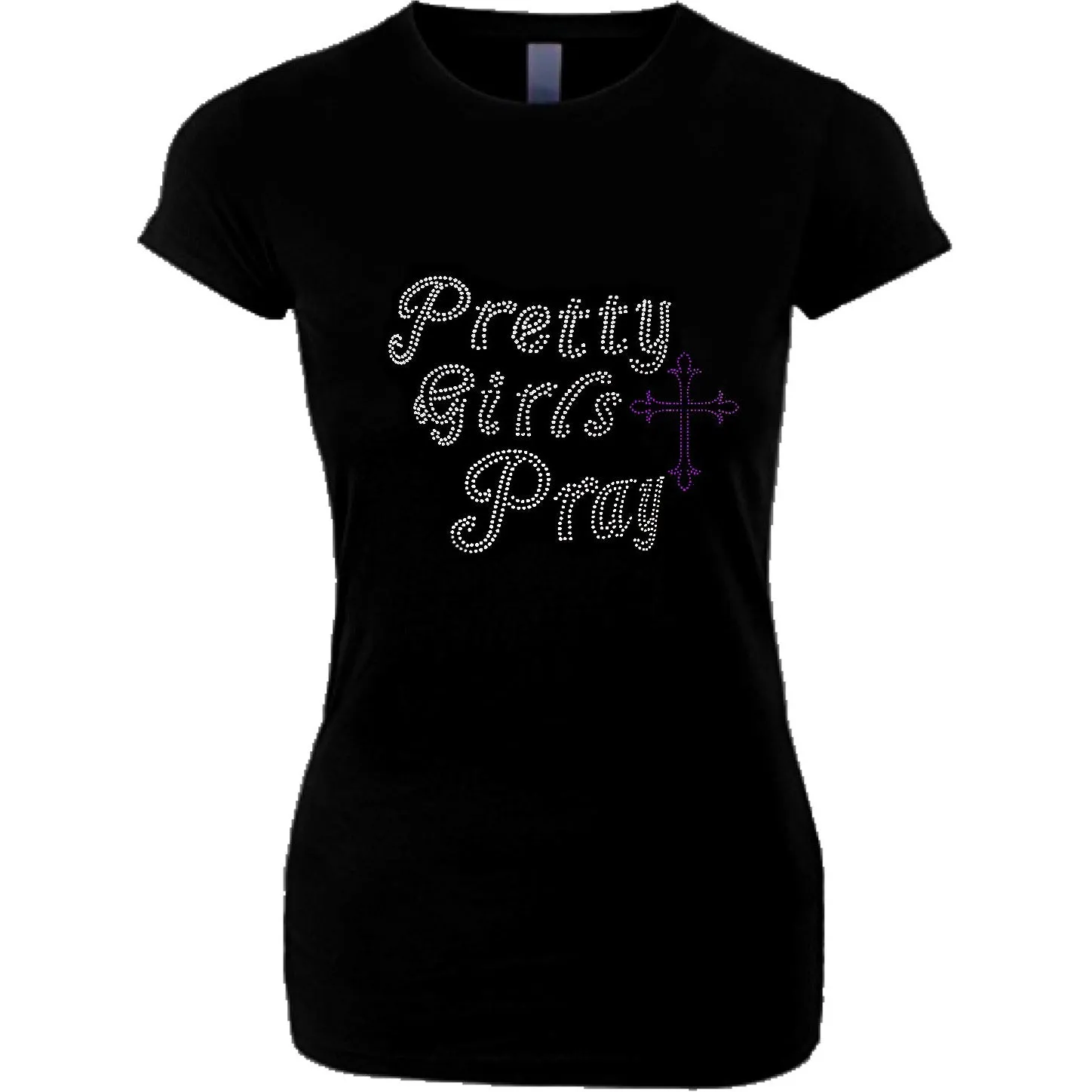 Pretty Girls Pray Bling T Shirt