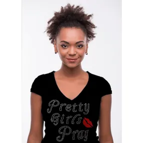 Pretty Girls Pray Bling T Shirt