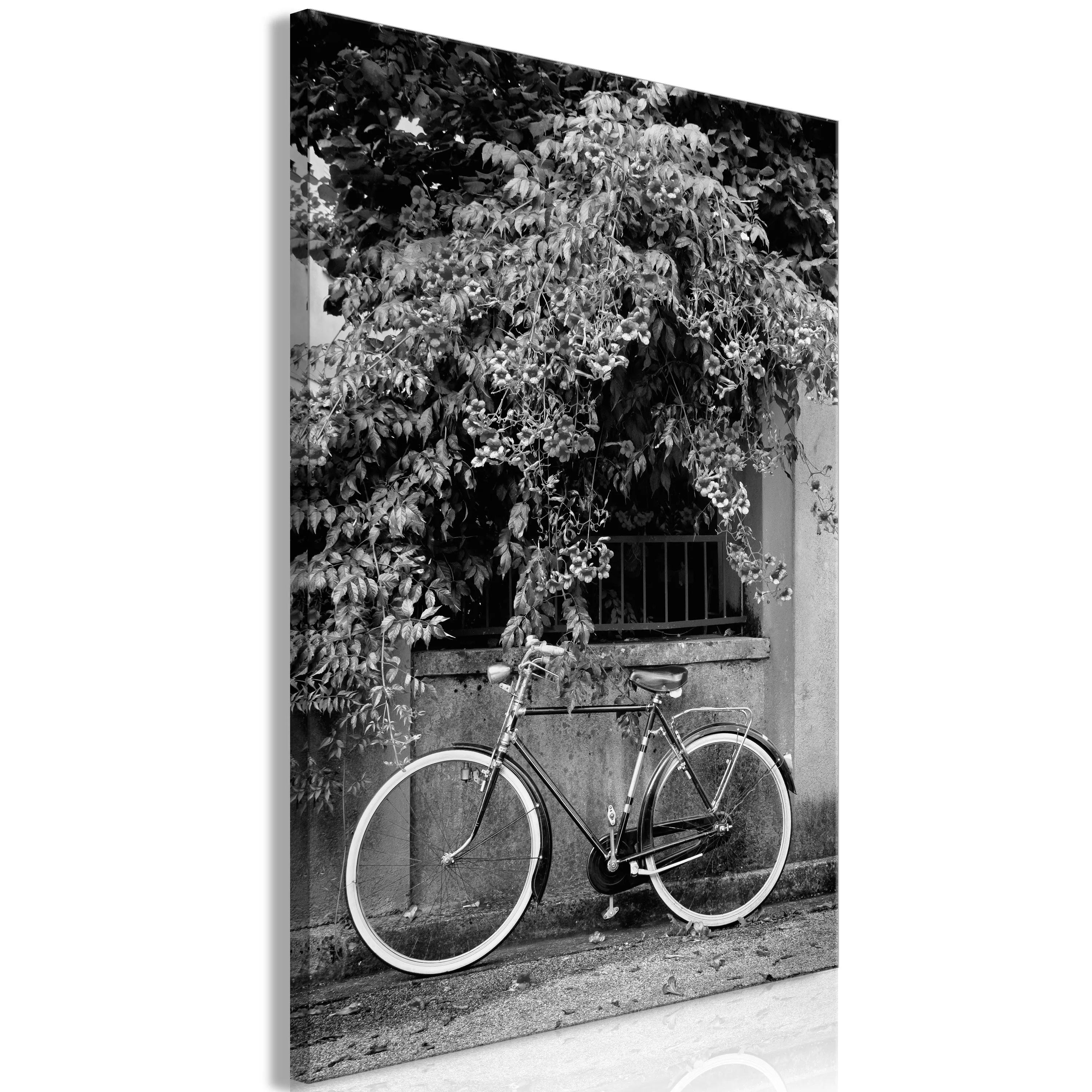 Quadro Bicycle and Flowers (1 Part) Vertical