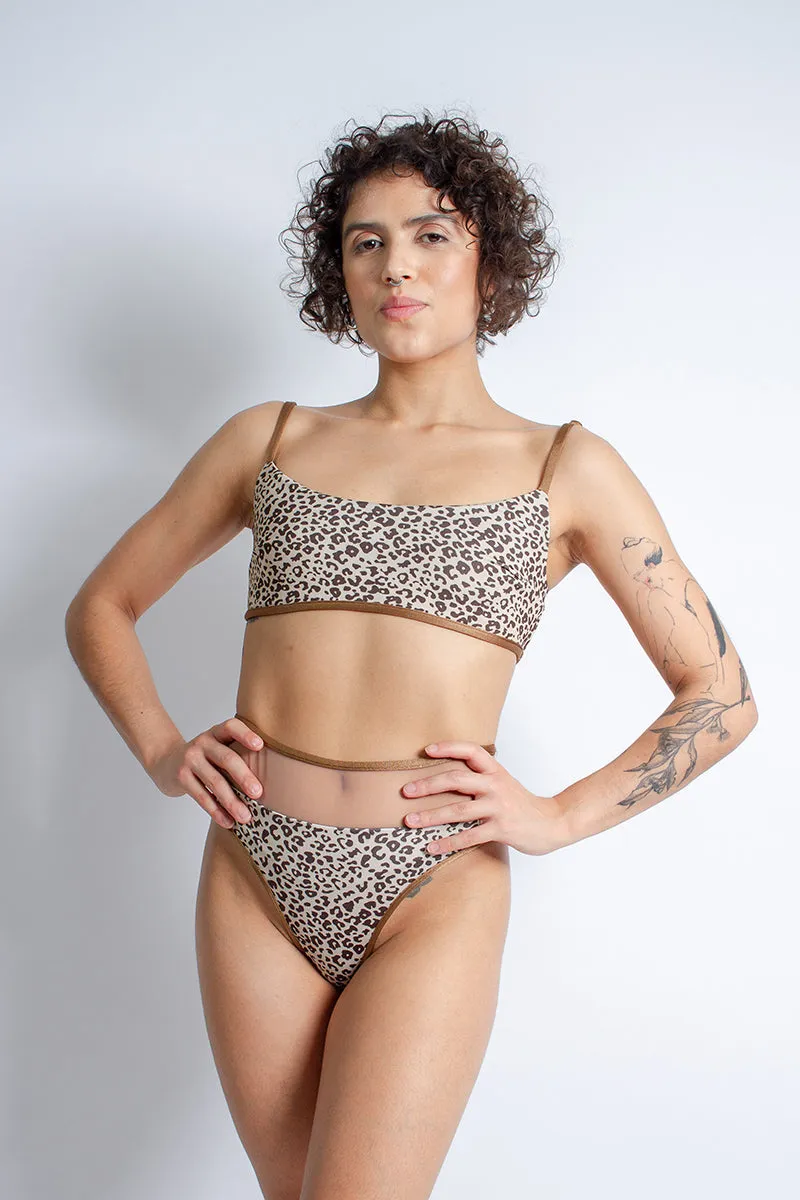 Rolling Vento Reversible Selva Bikini Bottoms - Beige Leopard/Chocolate