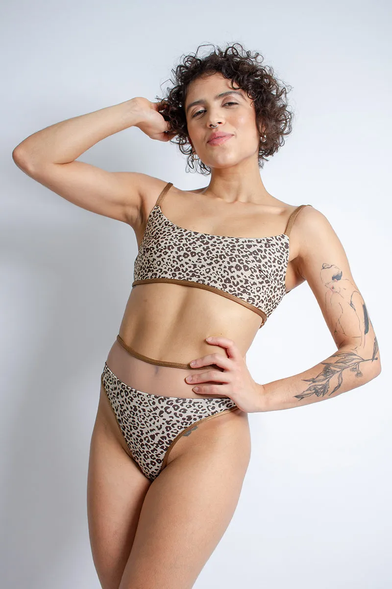 Rolling Vento Reversible Selva Bikini Bottoms - Beige Leopard/Chocolate