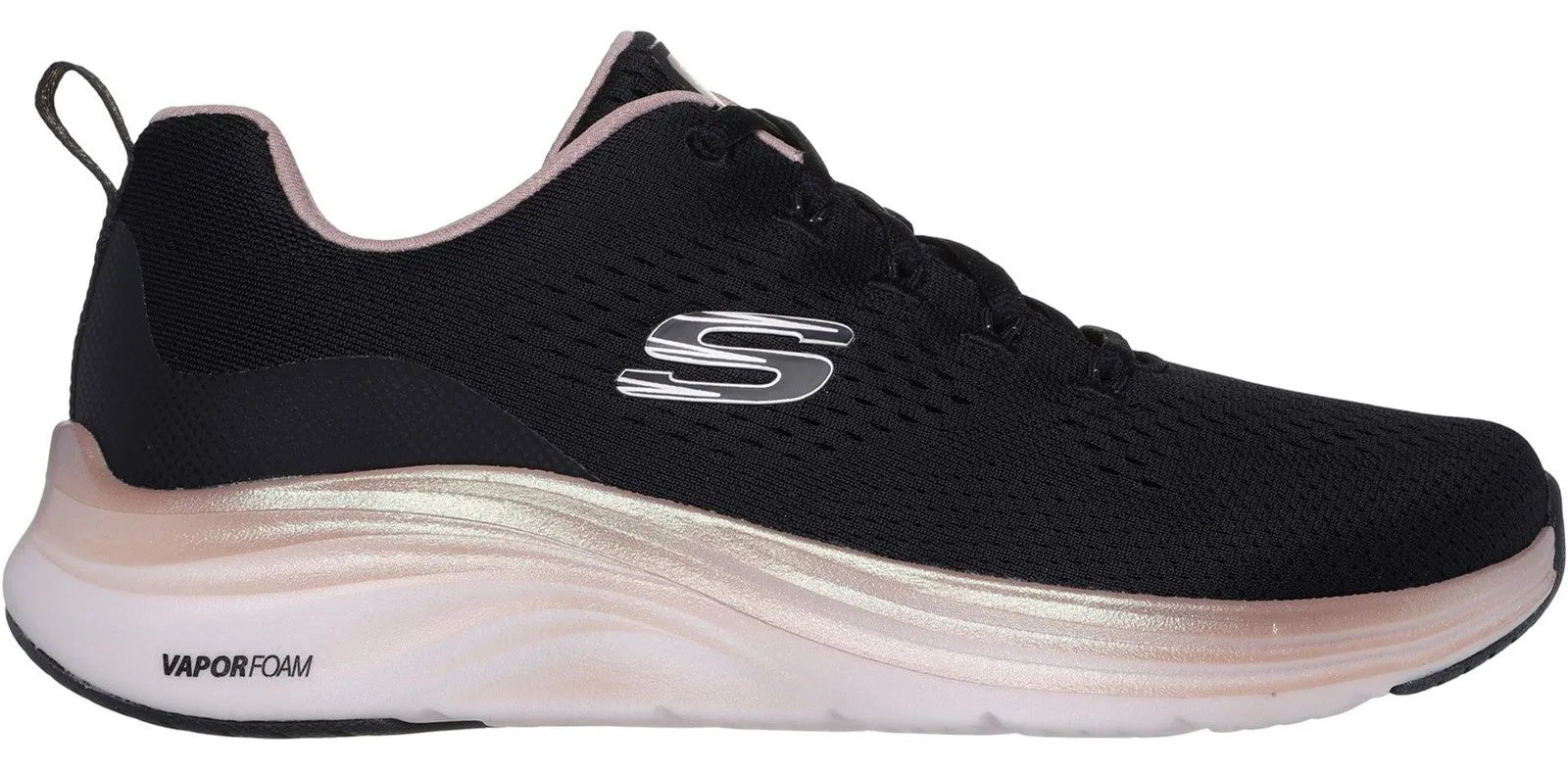 Skechers 150025 Vapor Foam Midnight Glimmer Womens Lace Up Trainer