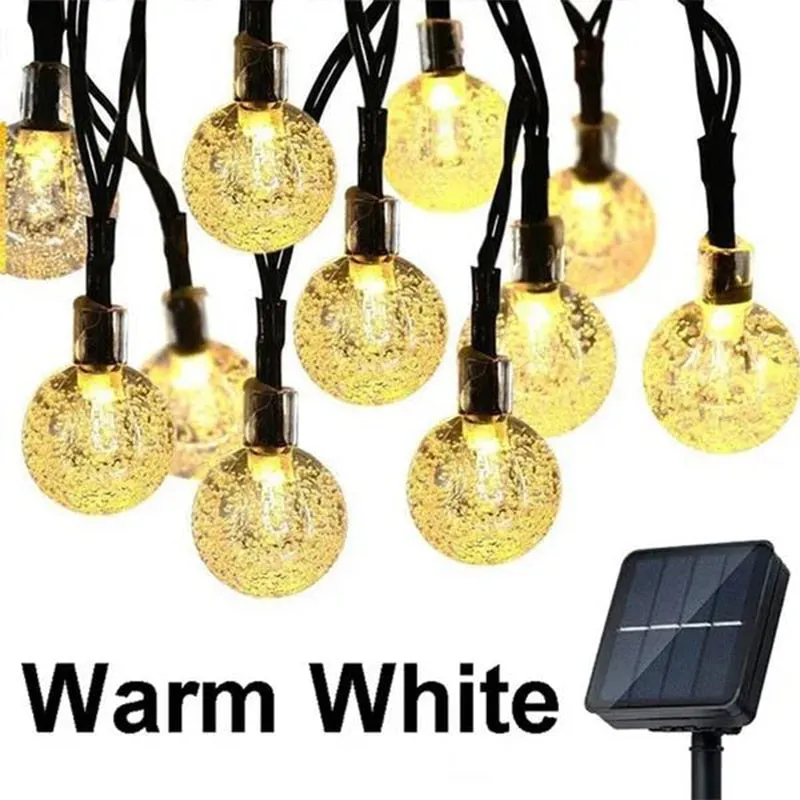 Solar String Lights Outdoor Crystal Fairy Light