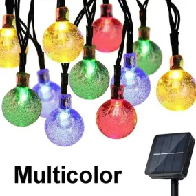 Solar String Lights Outdoor Crystal Fairy Light