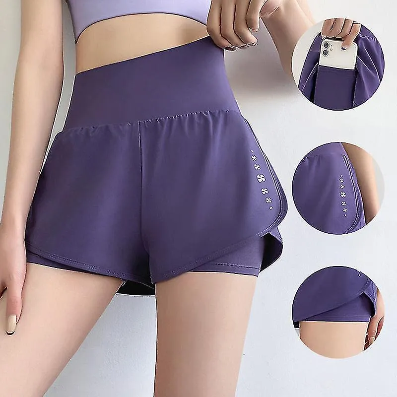 Sports Shorts Women's Activewear Double Layer Running Shorts Yoga Pants Summer-Good