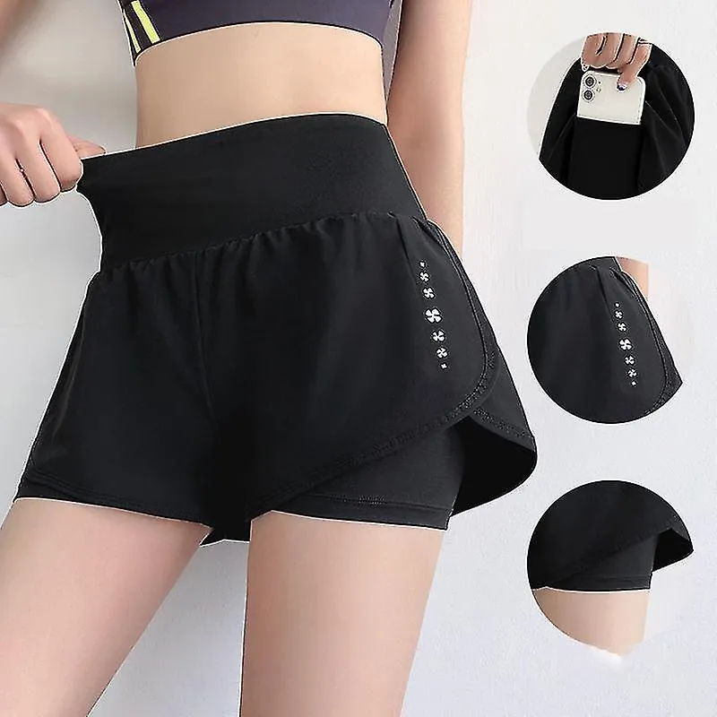 Sports Shorts Women's Activewear Double Layer Running Shorts Yoga Pants Summer-Good