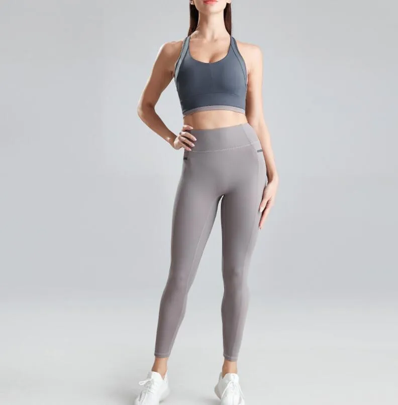 Stretch Fitness Sportswear 2-Piece Set for Yoga and Knitting Hips