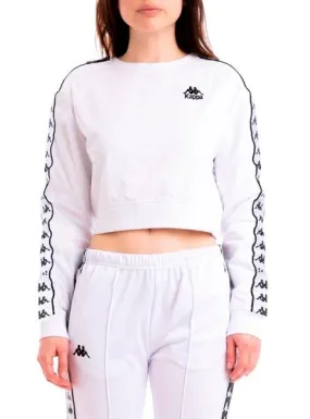 sudadera kappa ays blanca mujer