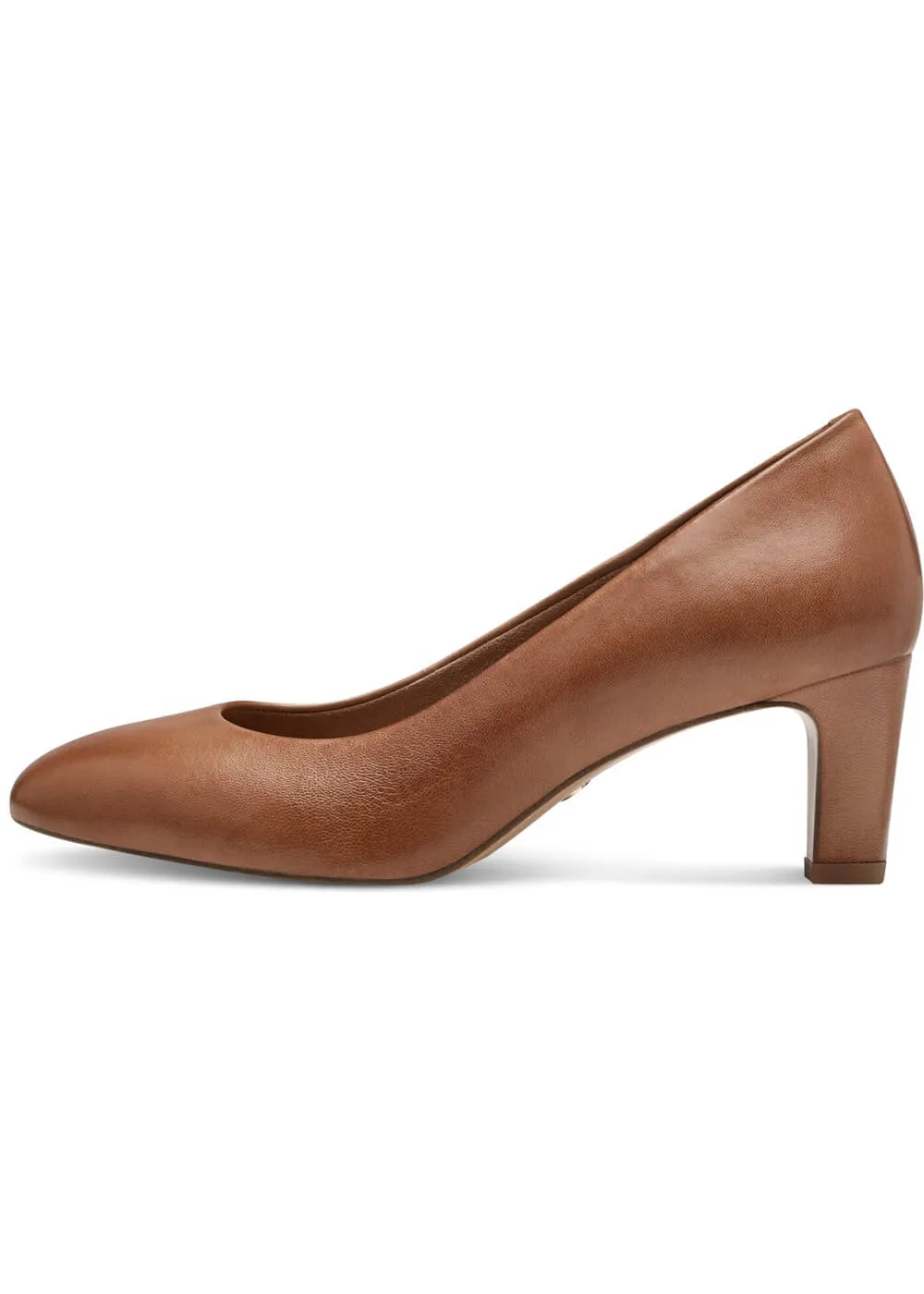 Tamaris Ruby 50's Leather Pumps Cognac