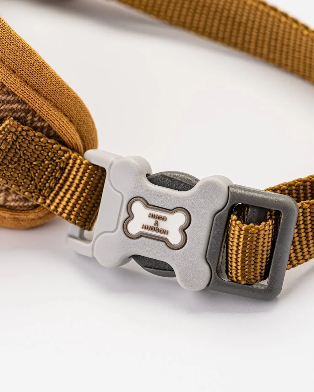 Tweed Dog Harness - Caramel Checkered Herringbone