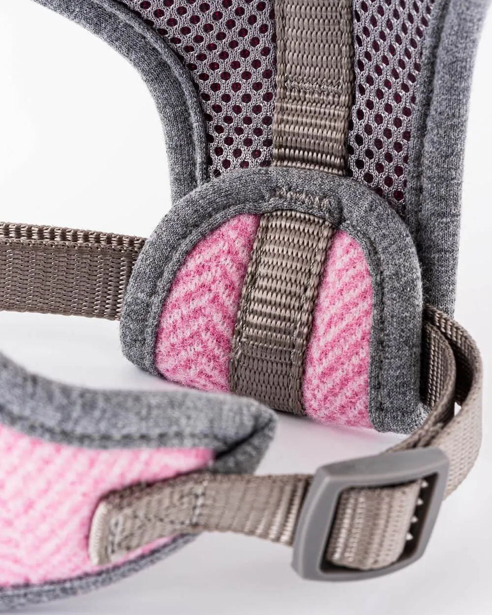 Tweed Dog Harness - Pink Herringbone