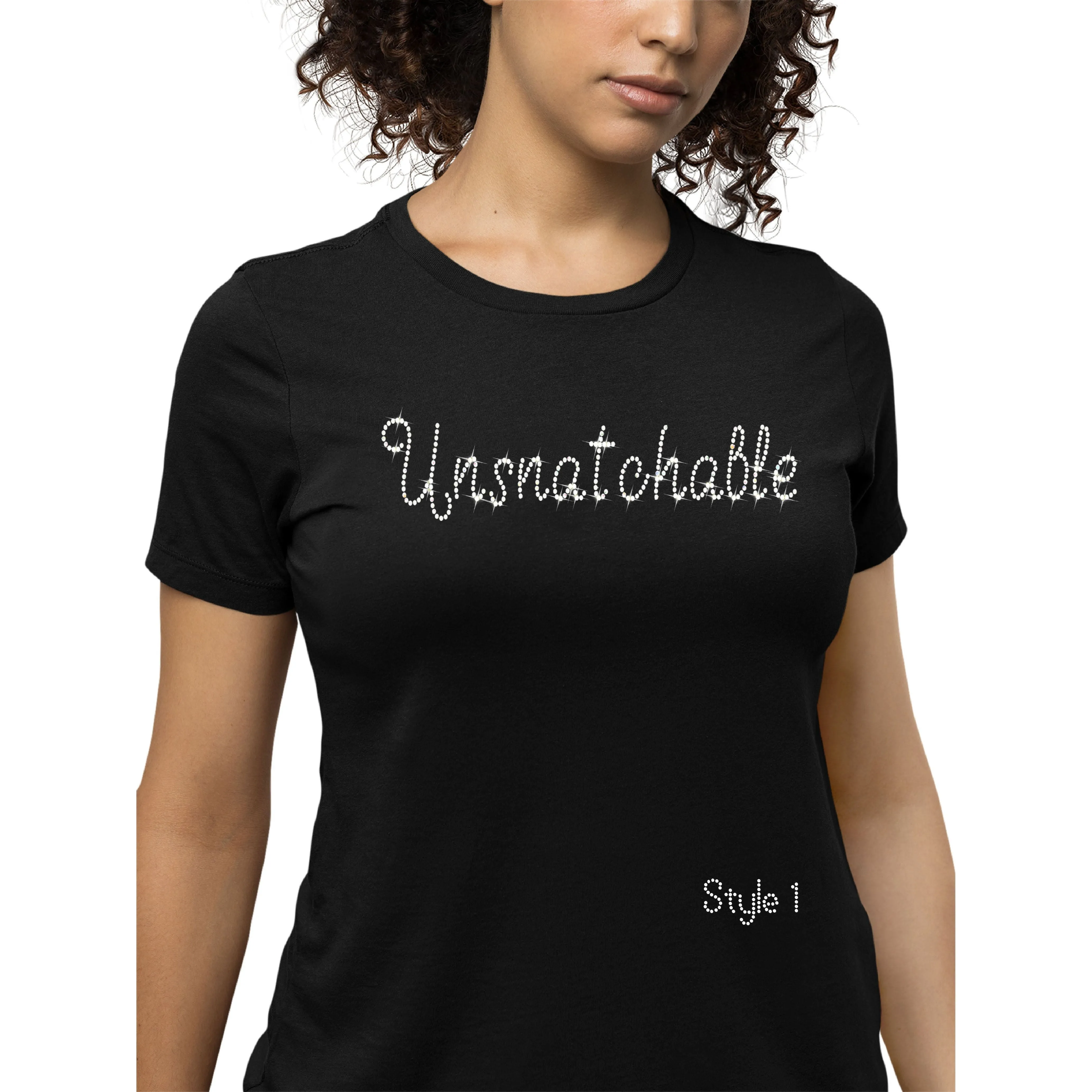 Unsnatchable Rhinestone Self Expression T-Shirt