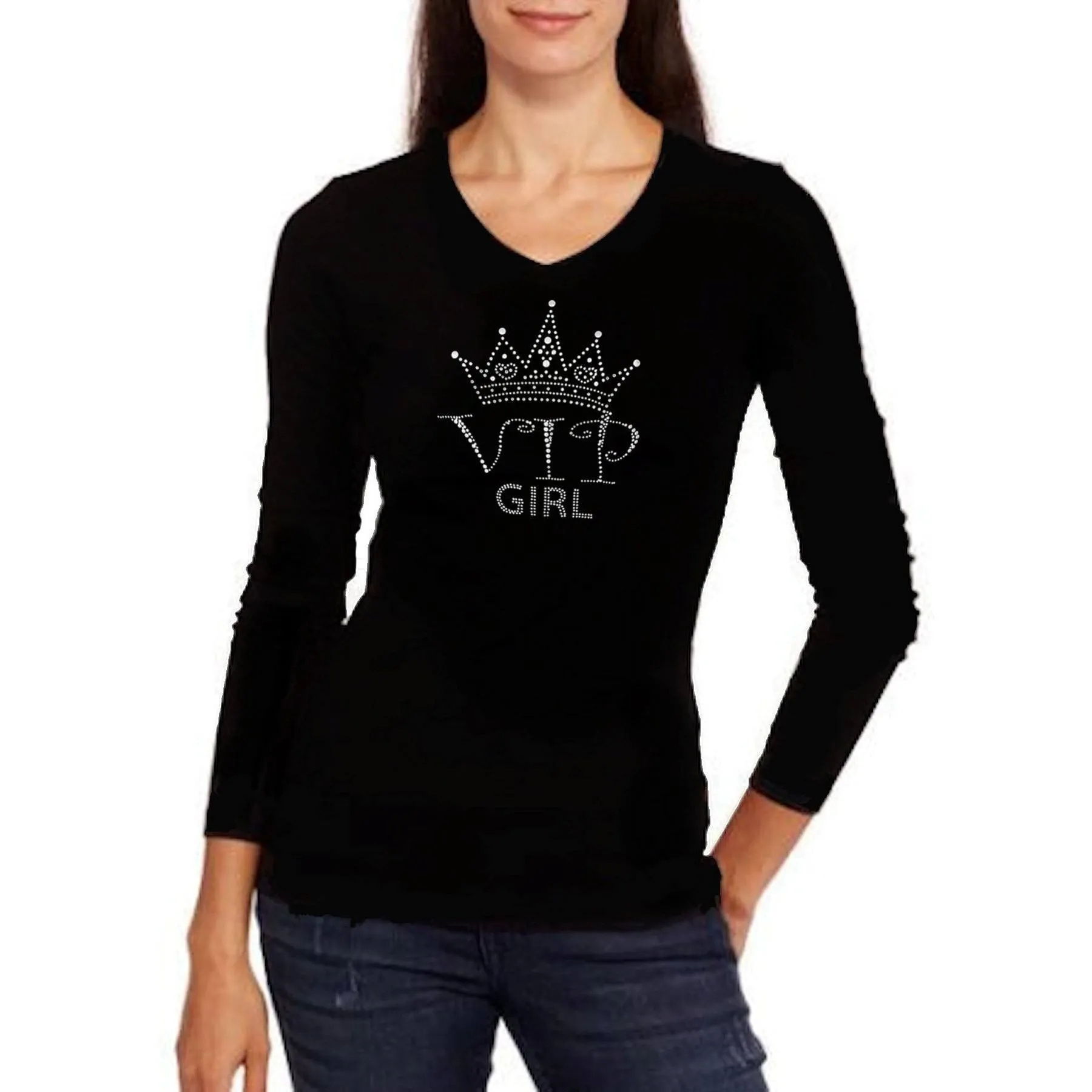 V.I.P. Girl Rhinestone T Shirt