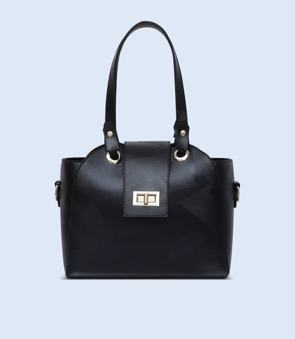 WB2520-BLACK-Women Shoulder Bag