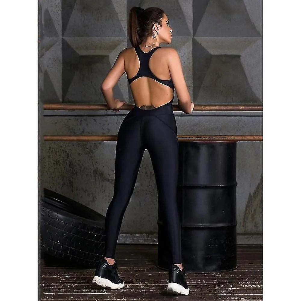 Women's Activewear Set Onesie Workout Sets Cut Out Solid Color Bodysuit Clothing Suit Black Faux Fur Yoga Fitness Running 4 