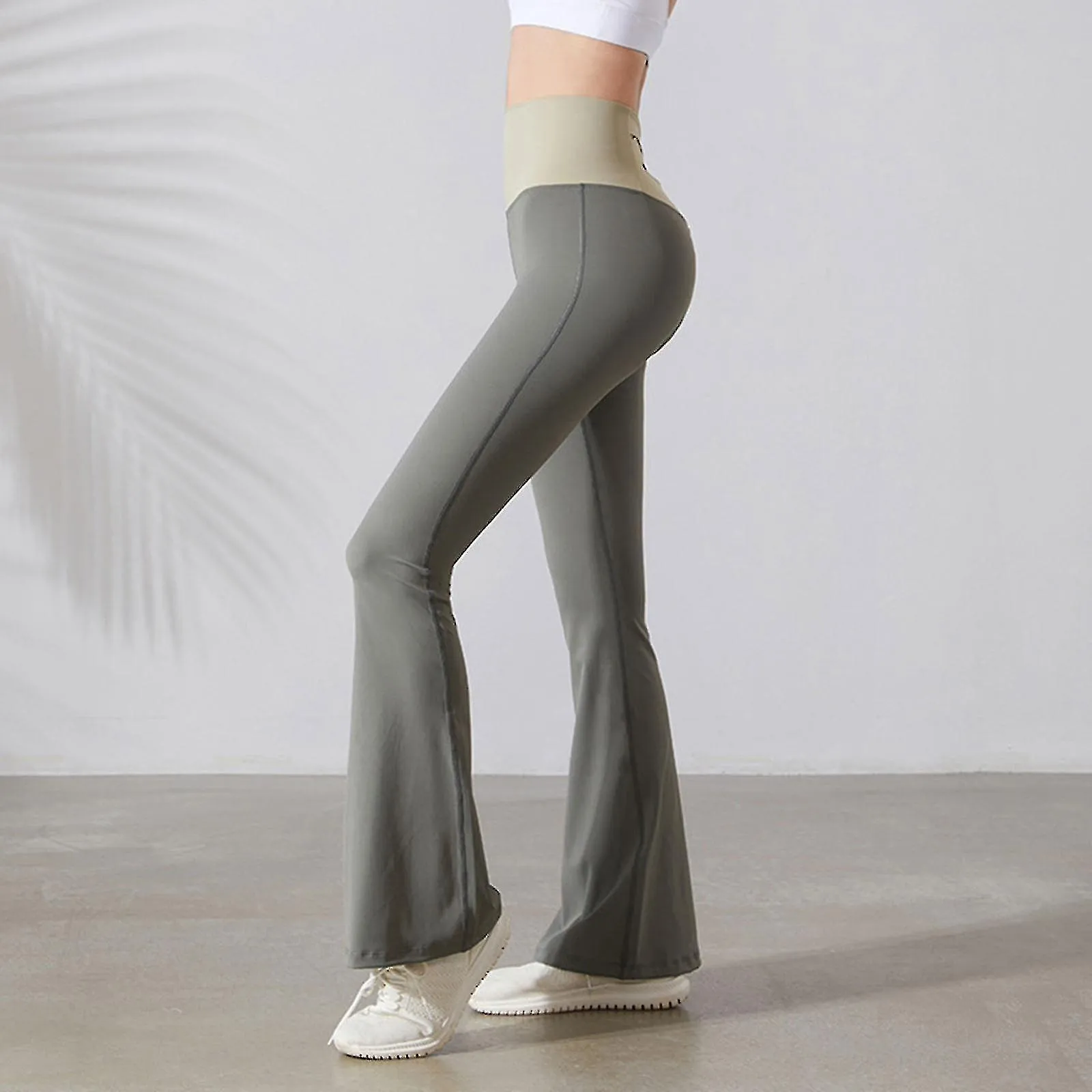 Womens Long Fitness Yoga Pants Flare