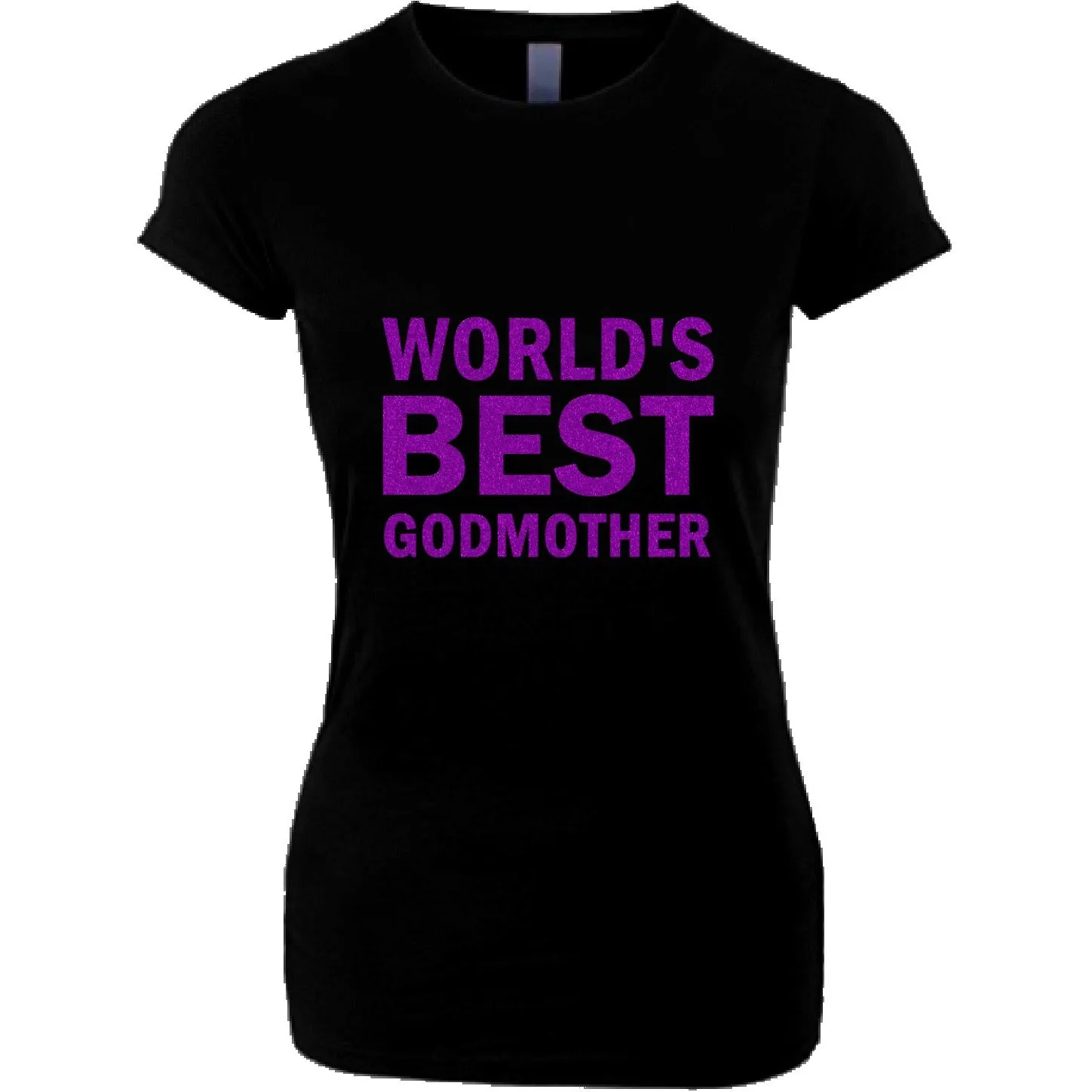 World's Best Godmother Glitter T Shirt