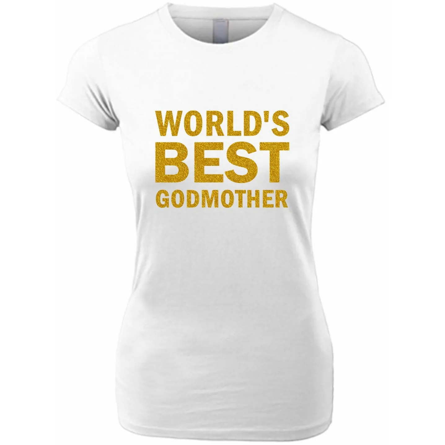 World's Best Godmother Glitter T Shirt