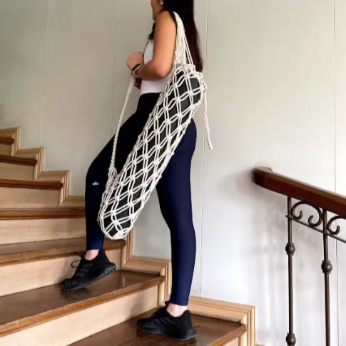 Yoga Mat Holder with Macramé Design