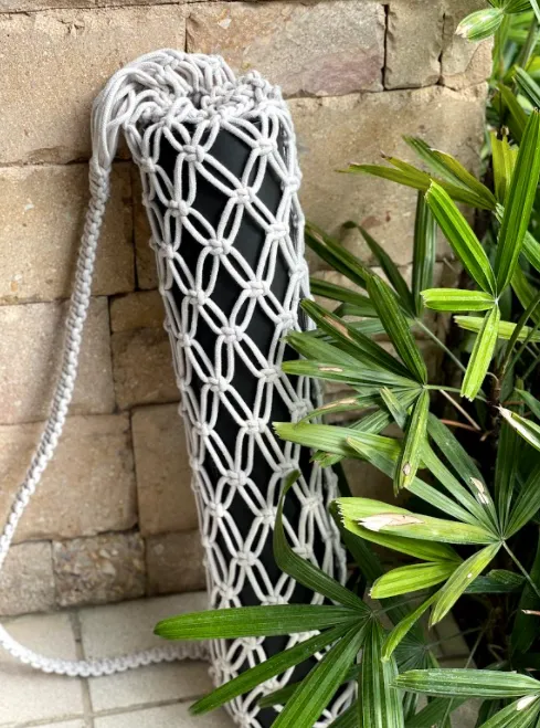 Yoga Mat Holder with Macramé Design