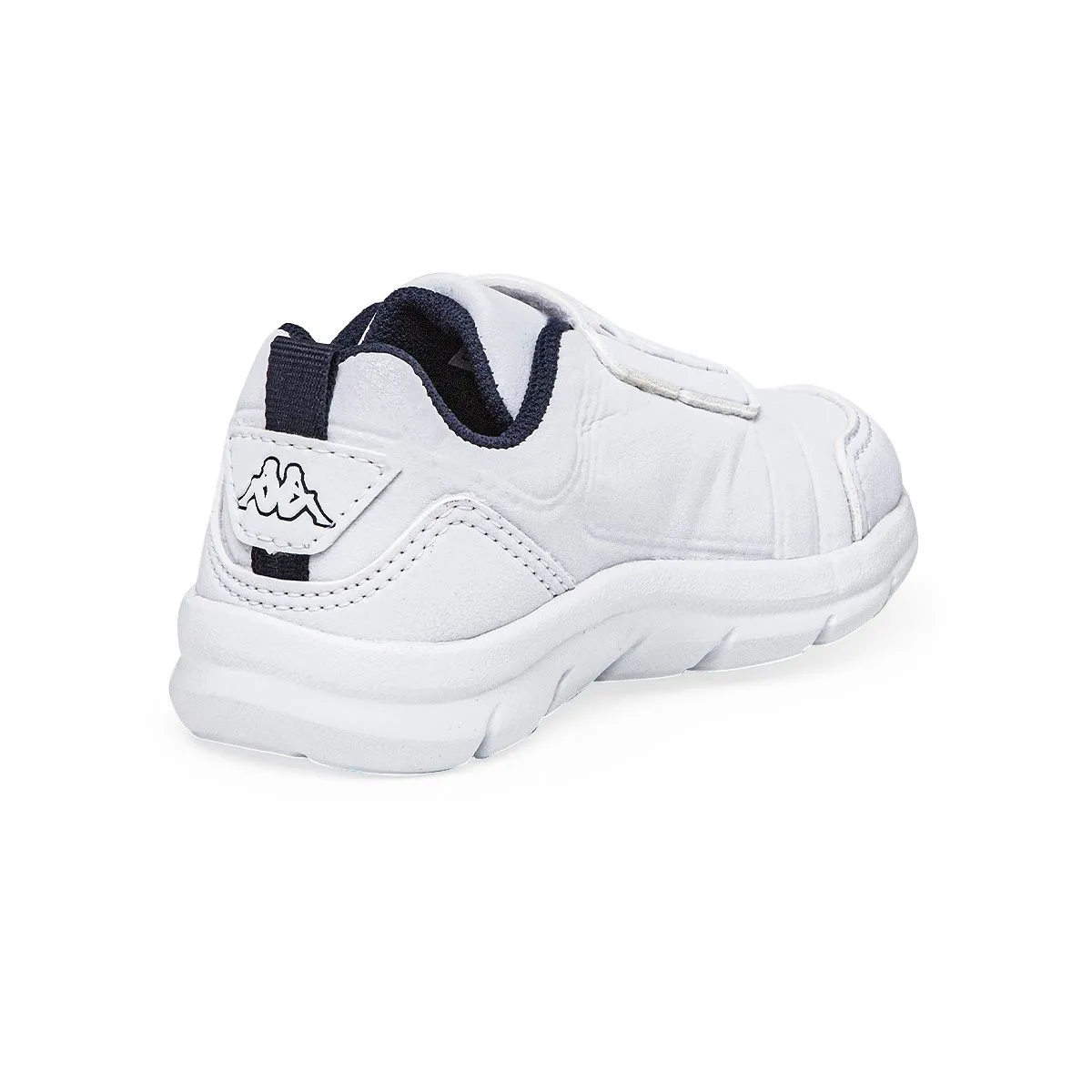 ZAPA COLEGIAL KAPPA BLANCO CON LOGO AZUL VELCRO