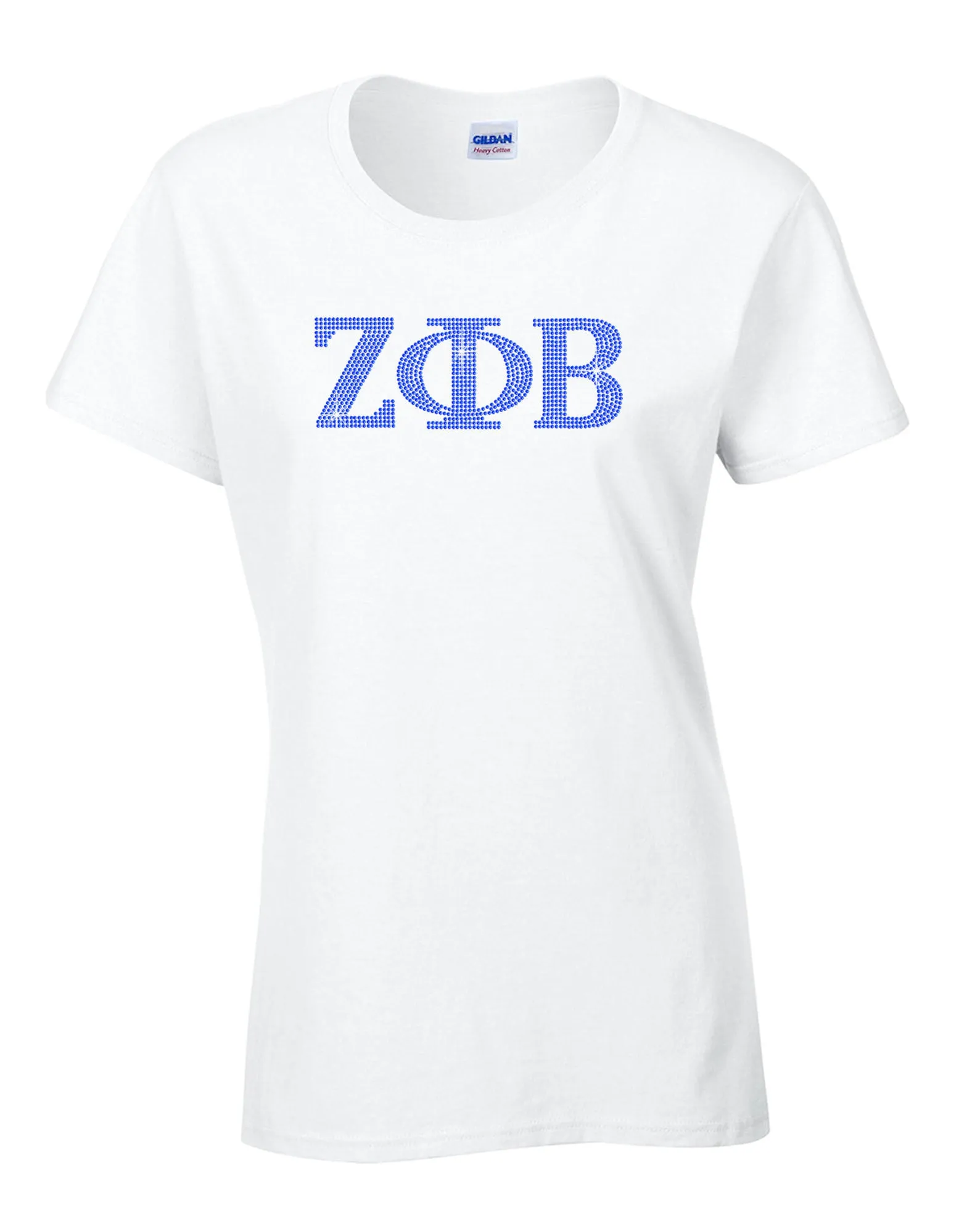 Zeta Phi Beta Greek Letters Rhinestone T-Shirt